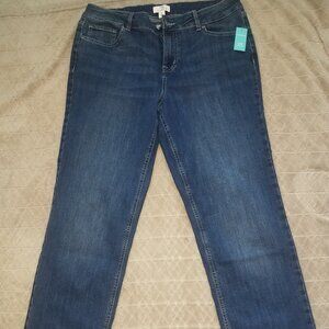 Maurices Classic Straight Leg Dark Stonewash Denim Women's Size 16